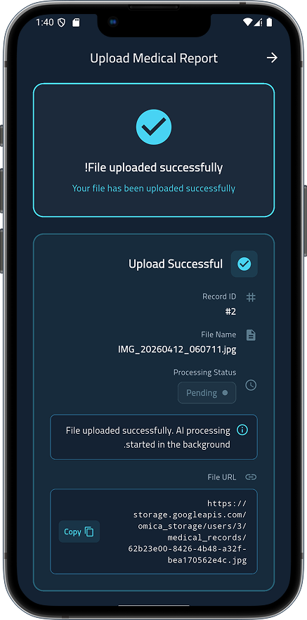 Omica app walkthrough screen 18